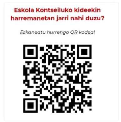 Eskola Kontseiluko kideekin harremanetan jartzeko QR kodea